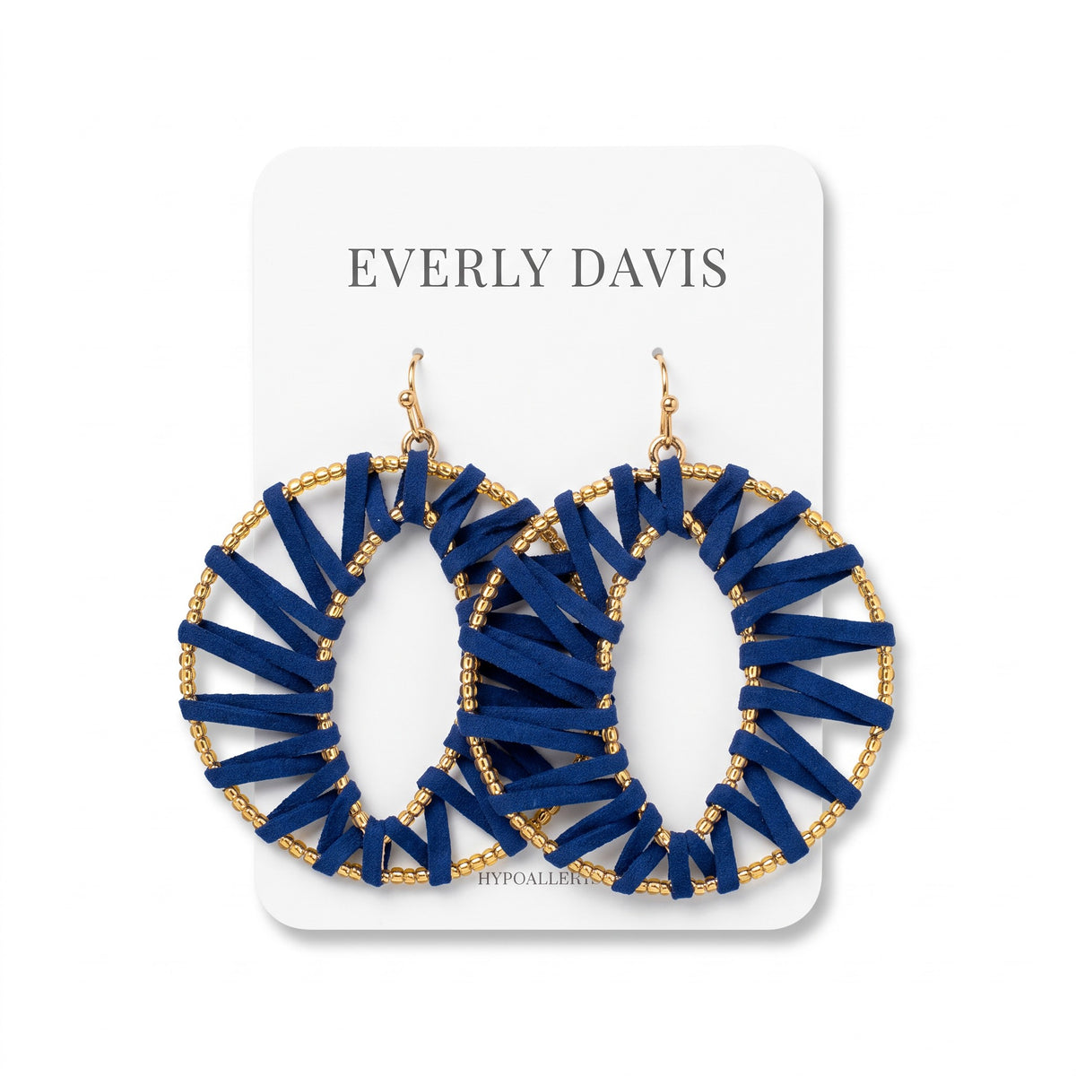 Wrapped Leather Round Earrings