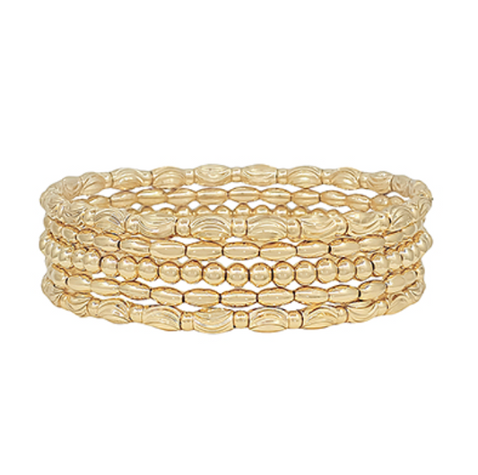 Gold Multi Ball Bracelet Water Resistant