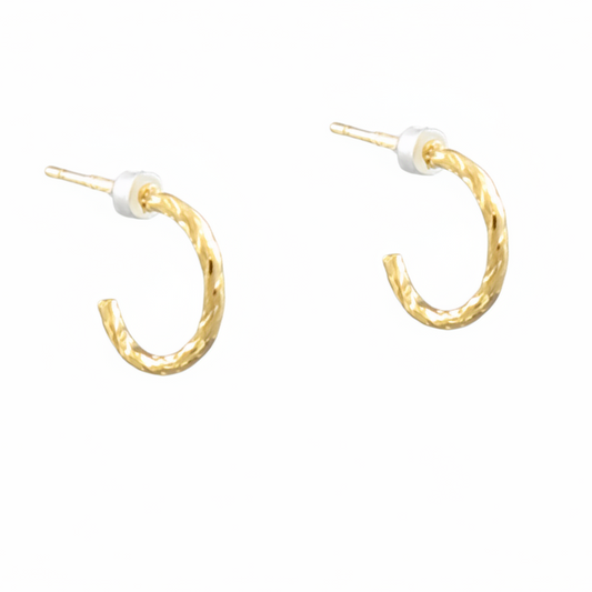 Brass Twisted Hoops