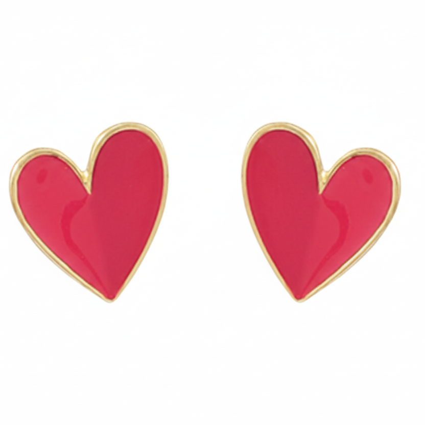 Large Heart Studs