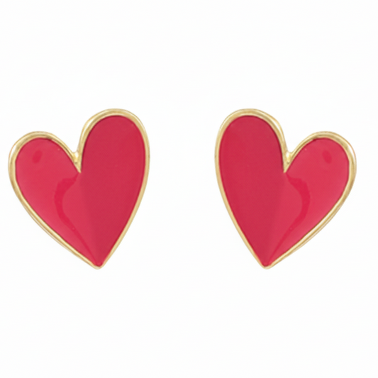 Large Heart Studs