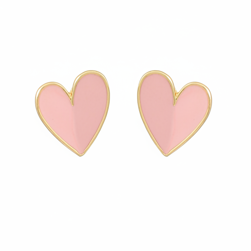 Large Heart Studs