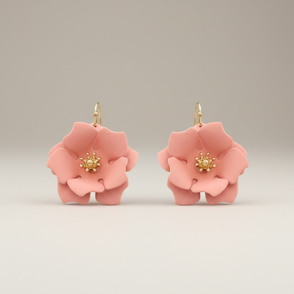 Colored Flower Earrings