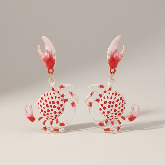 Crab Drop Earrings