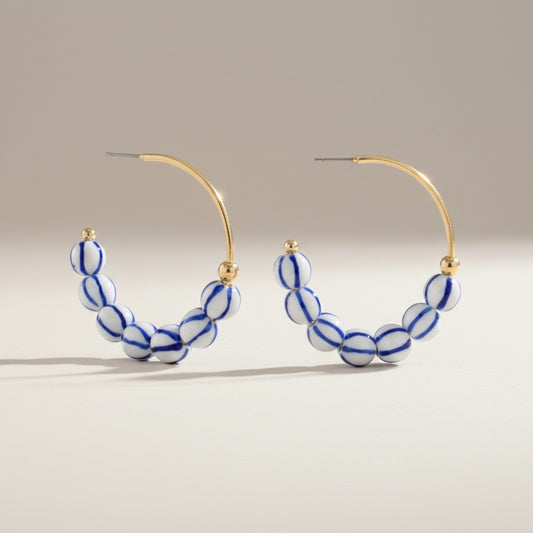 Blue Stripe Ball Hoops