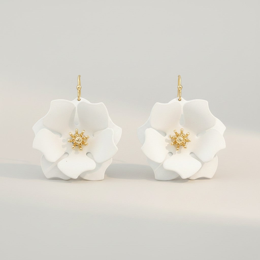 Colored Flower Earrings