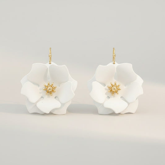 Colored Flower Earrings