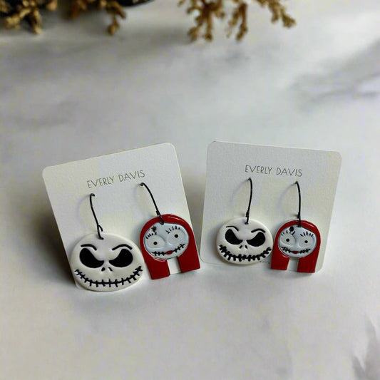 Skeleton Couple Earrings