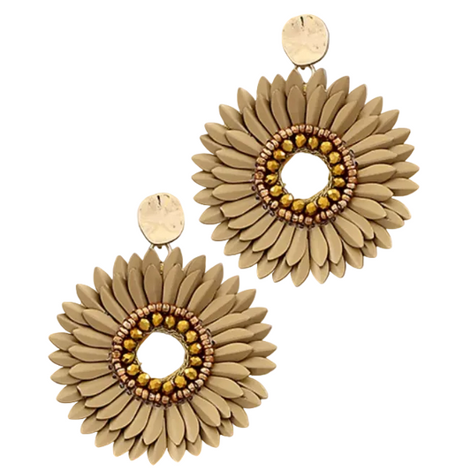 Sequin Gold Circle Earrings