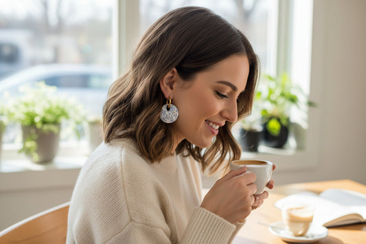 Blue Floral Earrings