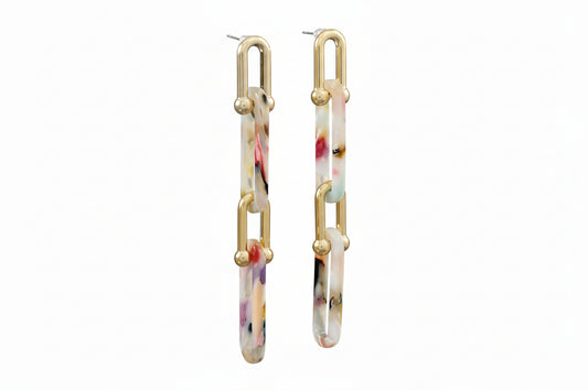 U Chain Drop Earrings