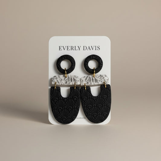 Black and White Pattern Earrings