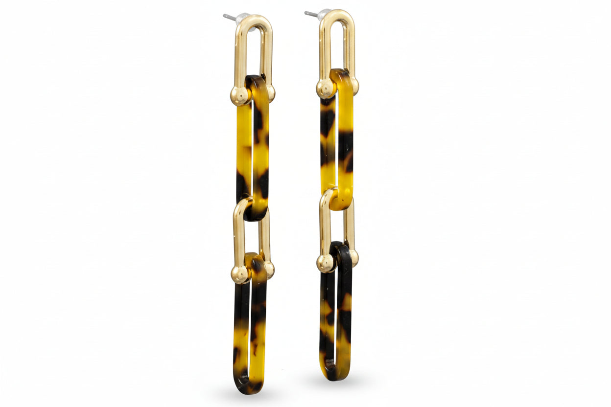 U Chain Drop Earrings