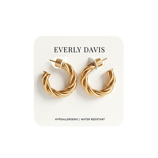 Twisted Bold Metal Hoop Earring